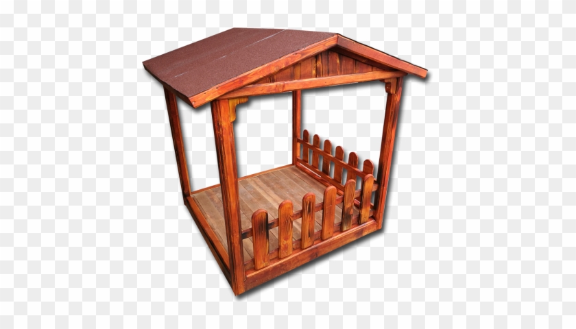 Wooden Dog House With Porch "stella" - Plank #690045