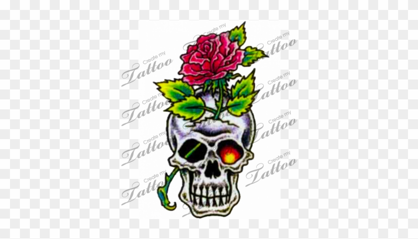 Skull And Rose - Scorpion King Tattoo #690067