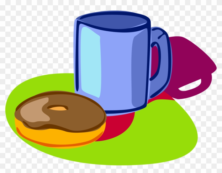 Vector Illustration Of Morning Cup Of Coffee And Chocolate - Doughnut #690125