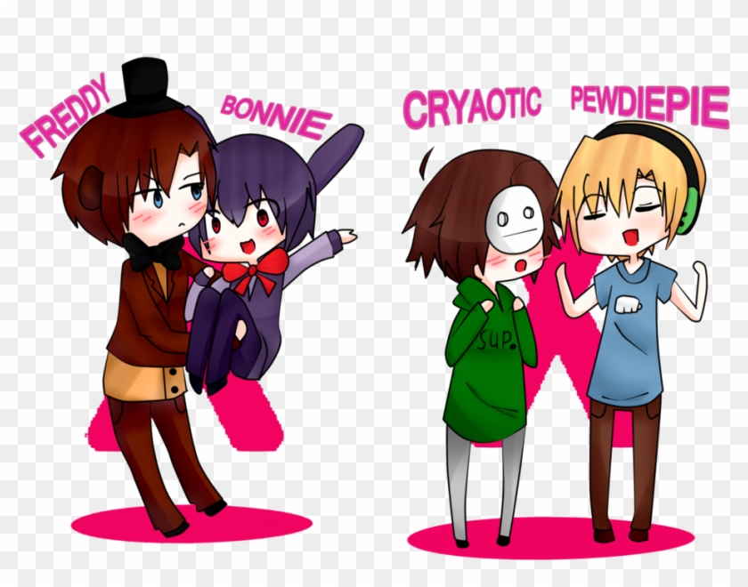 Freddy X Bonnie & Cryaotic X Pewdiepie - Fnaf Couple Fan Art #690136