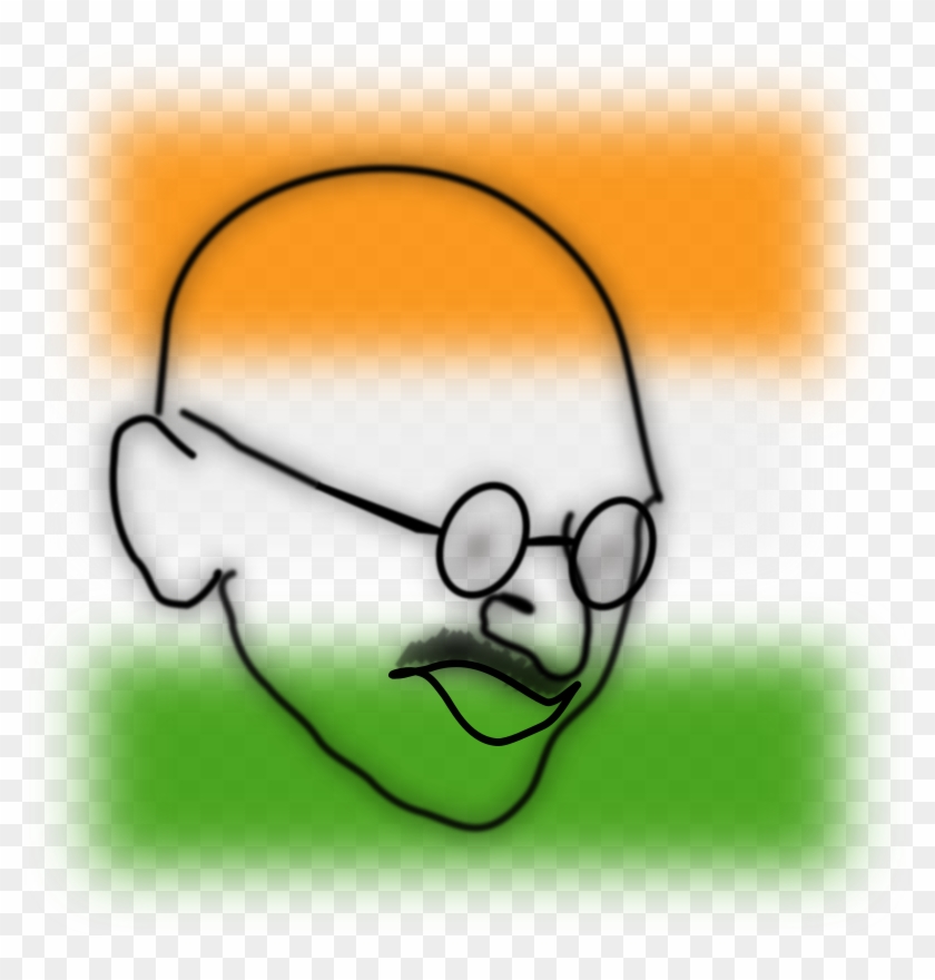 Medium Image - Mahatma Gandhi Sketches Outline #690152
