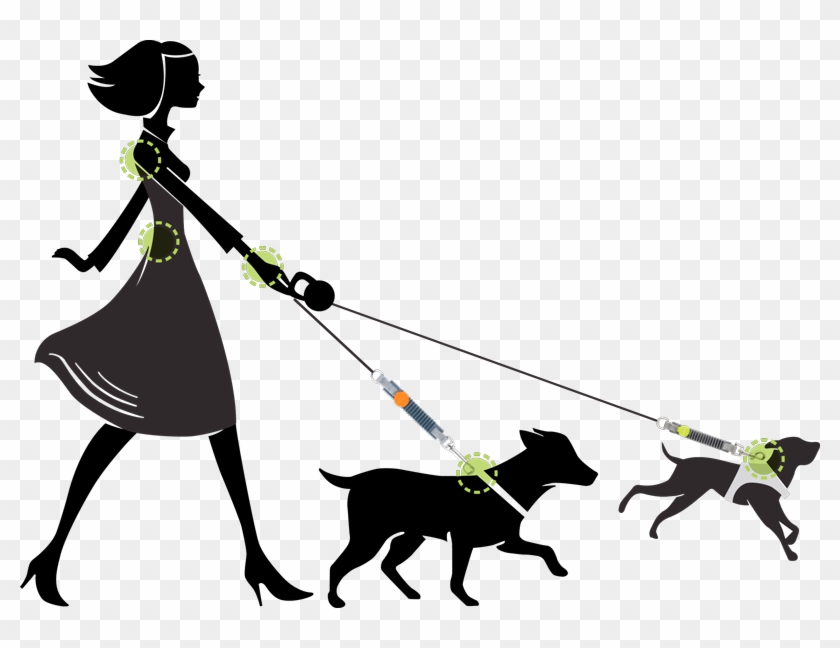 Waw Is The Innovative Anti Shock System Designed To - Girl Walking Dog Silhouette #690301