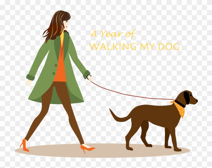 Clip Arts Related To - Walking With My Dog #690319