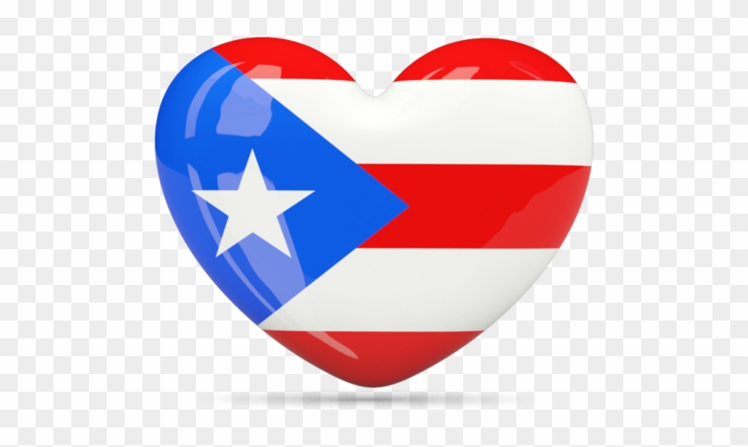 Puerto Rico Flag In A Heart #690344