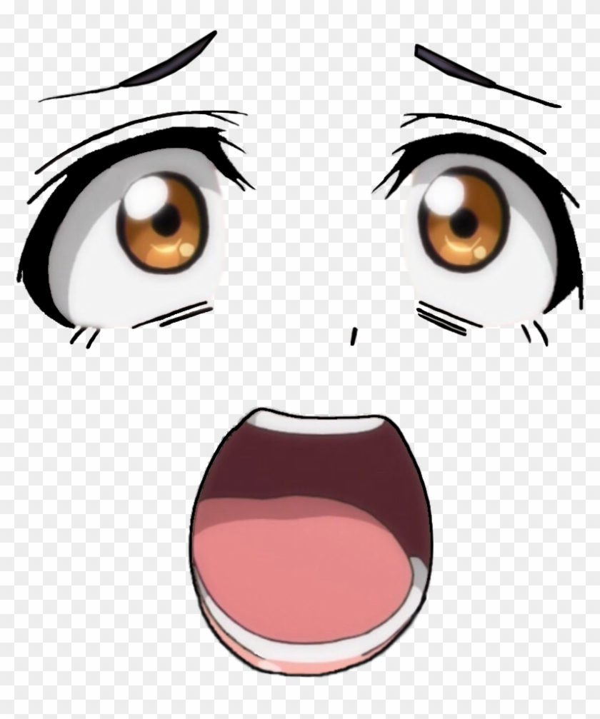 Umi Face Swap Template Anime Eyes And Mouth Free Transparent Png Clipart Images Download - fear clipart shocked face roblox png download full