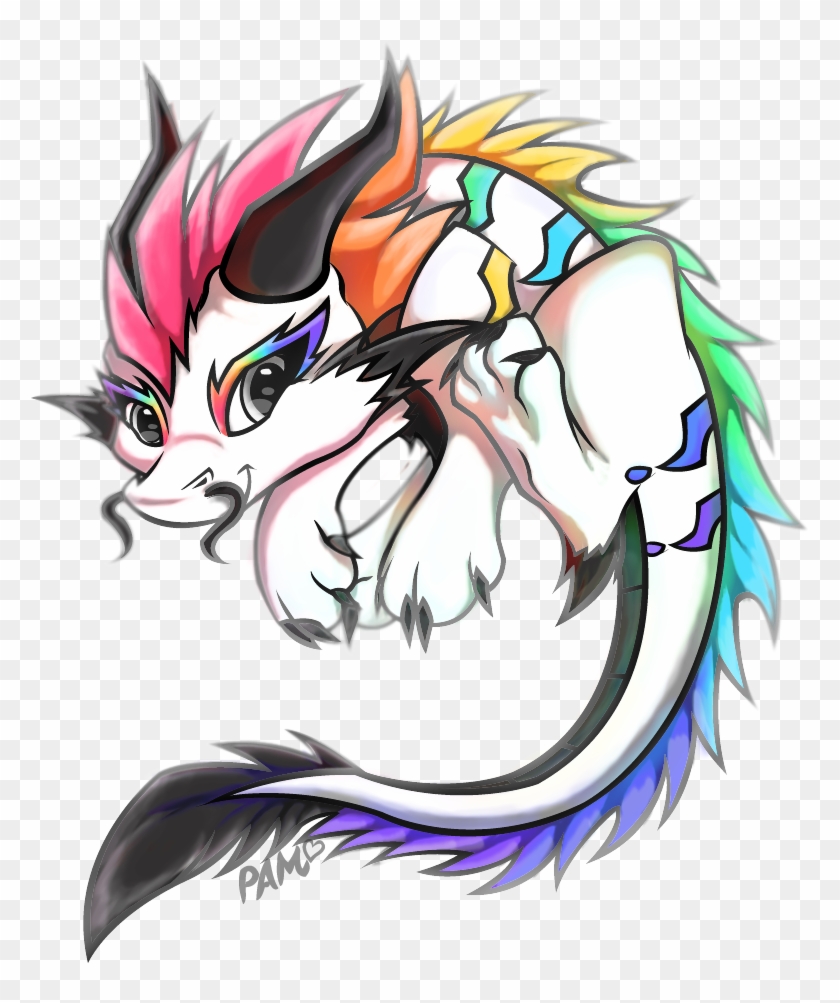 Rainbow Cutie By Enigmatic-wolf - Gray Wolf #690608