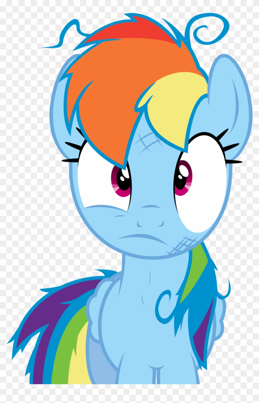 Rainbow Dash In Shock By Knight725 - Rainbow Dash Messy Hair #690636