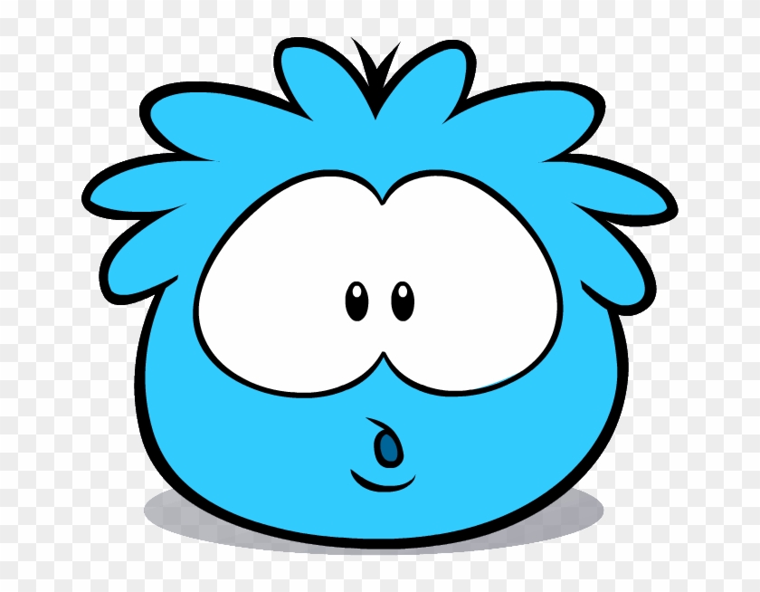 Blue Puffle Shocked - Club Penguin Gray Puffle #690647