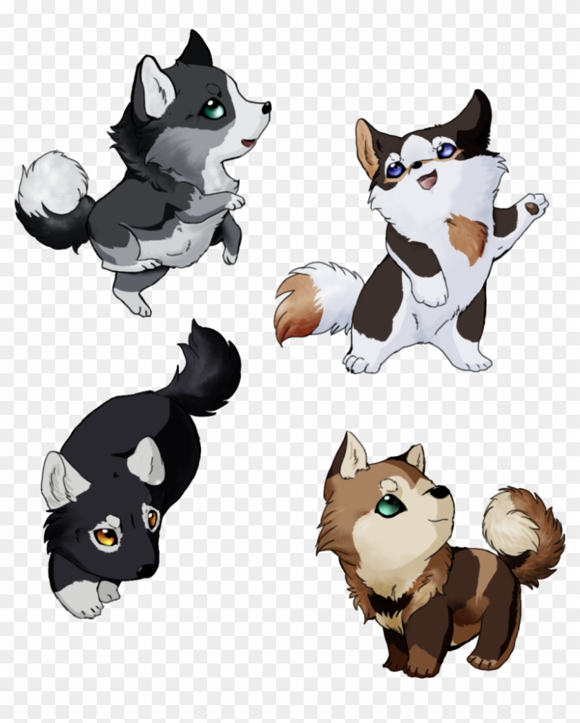 Cute Chibi Wolf Pups - Chien Manga #690676