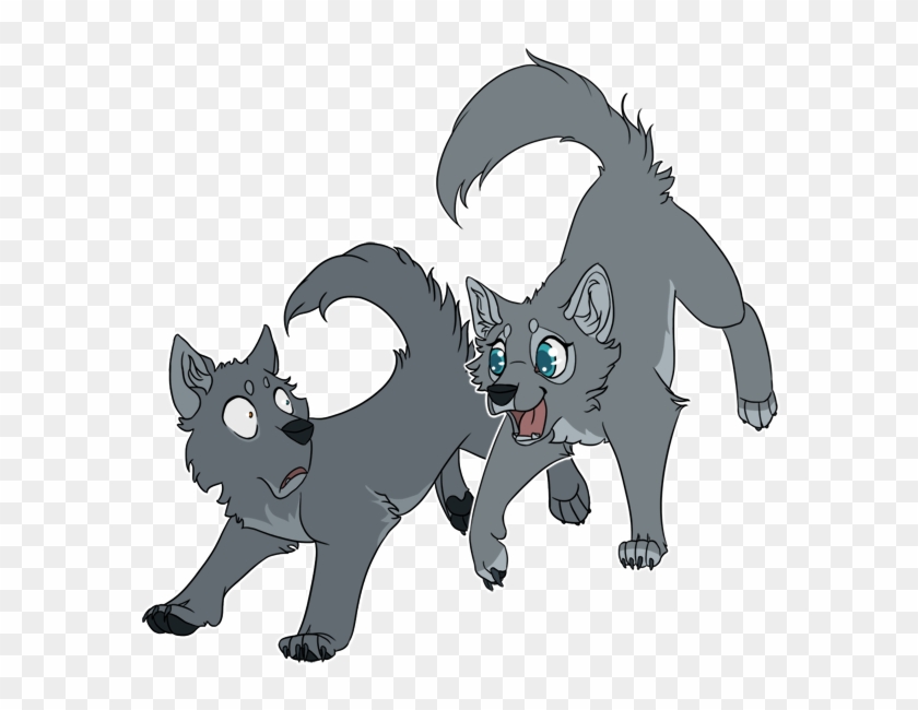 Cute Chibi Wolf Pups - Gray Wolf #690682