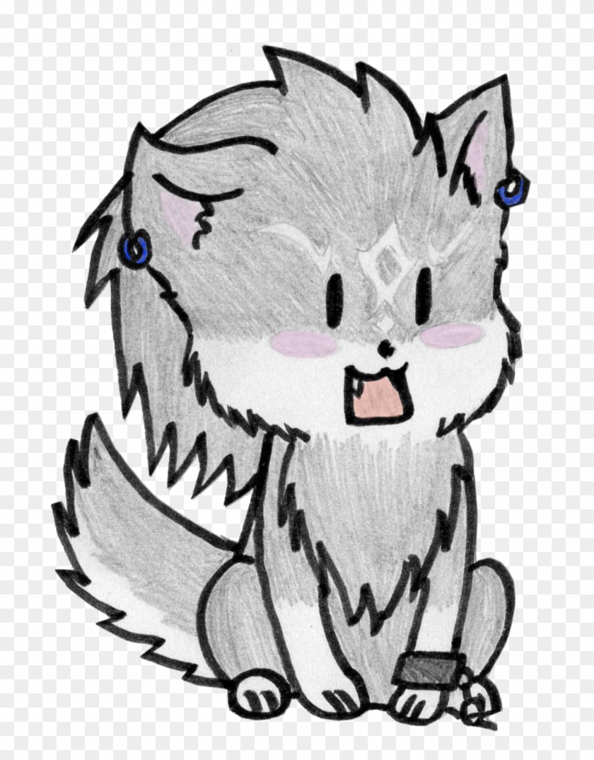 Zelda Twilight Princess Chibi Wolf Link By Tioe On - Twilight Princess Wolf Drawing #690694