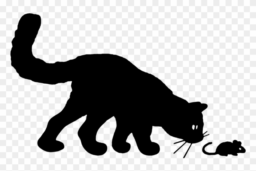 Cat Graphic 21, Buy Clip Art - Cat And Mouse Silhouette #690711