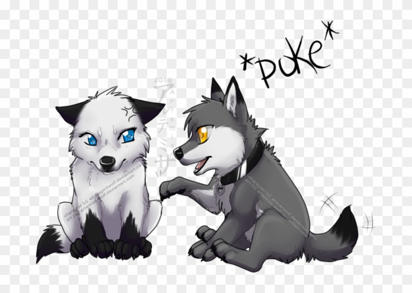 Poke By Artemisa Wolf - Chibi Anime Wolf - Free Transparent PNG Clipart  Images Download
