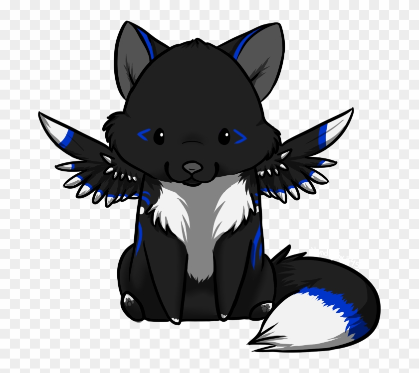Chibi Wolf Pup With Wings - Drawing #690733