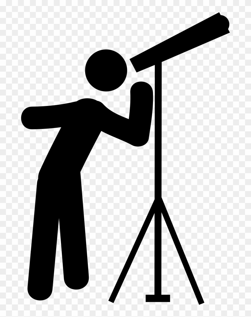 Man Looking By A Telescope Comments - Telescope Icon #690909