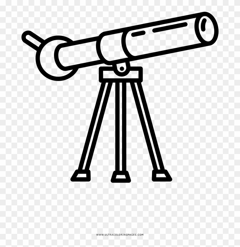 Telescope Coloring Page - Dibujo De Telescopio Para Colorear #690979