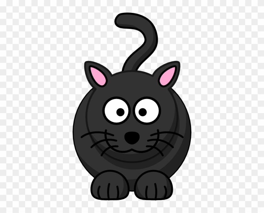 Clker Clipart Black Cat Small Eyes Clip Art At Clker - Cartoon Cat Simple #691179