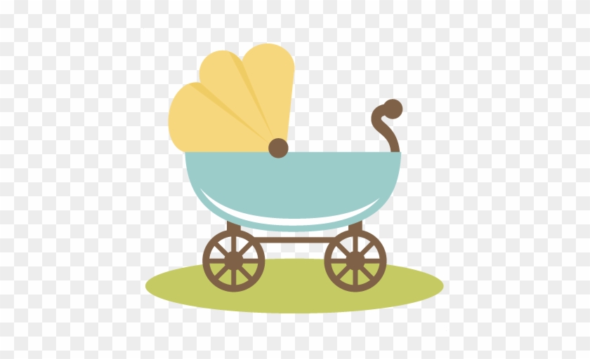 Baby Carriage Free Download Clip Art Free Clip Art - Carruagem Azul Para Impressão #691196