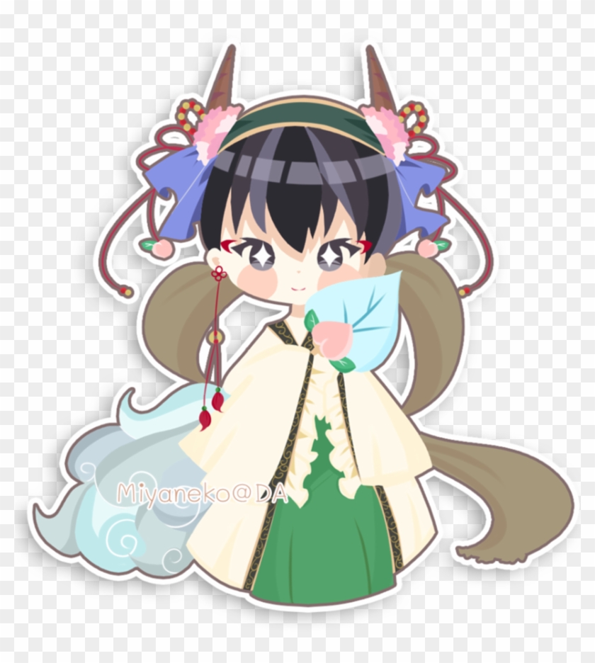 Hakutaku Ver Chinese Goddess By Miya-neko - Hoozuki X Hakutaku Chibi #691610