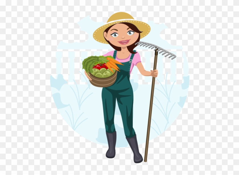 Personnages, Illustration, Individu, Personne, Gens - Female Farmer Cartoon #691723