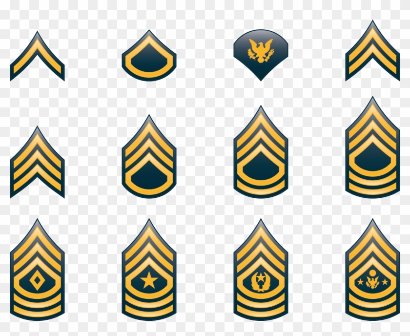 Military Rank United States Army Enlisted Rank Insignia - Military Rank Clipart #691796