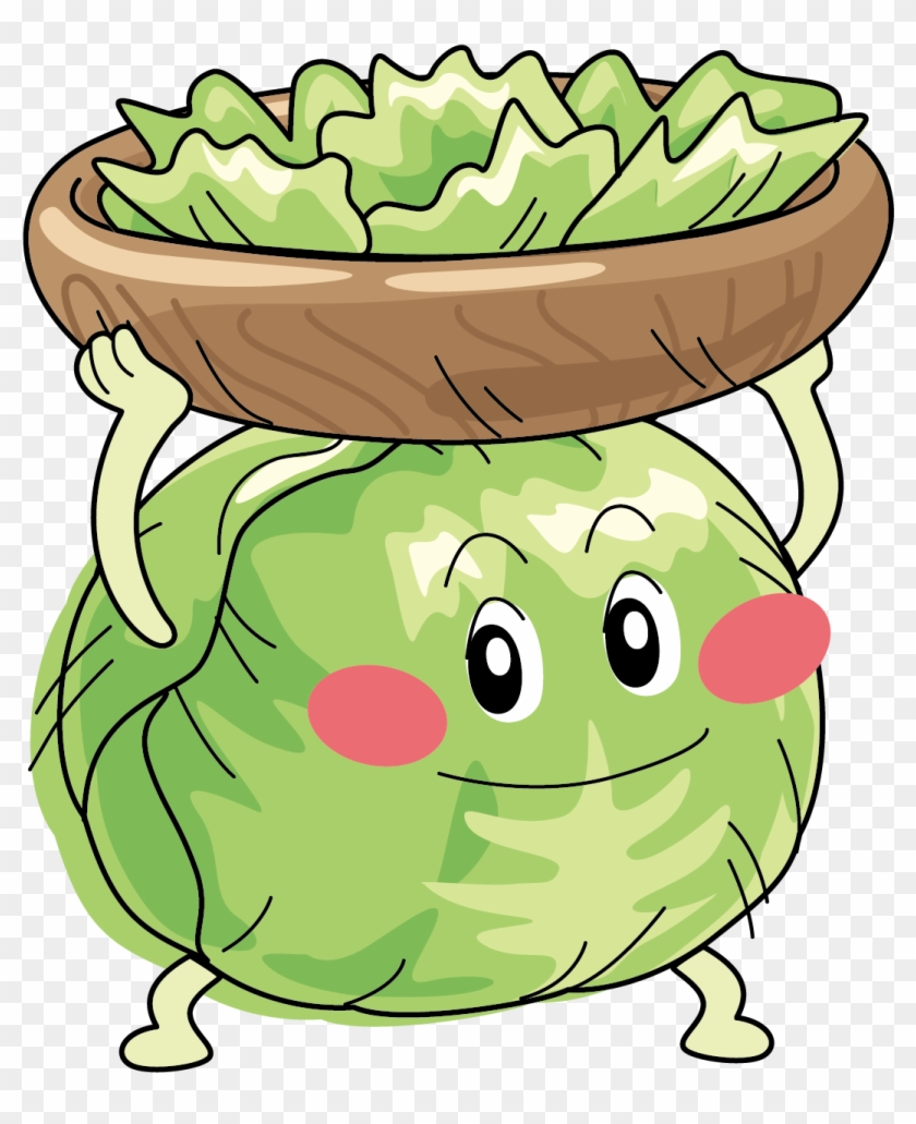 Iceberg Lettuce Vegetable Cartoon Q Version Clip Art - Iceberg Lettuce Vegetable Cartoon Q Version Clip Art #691841