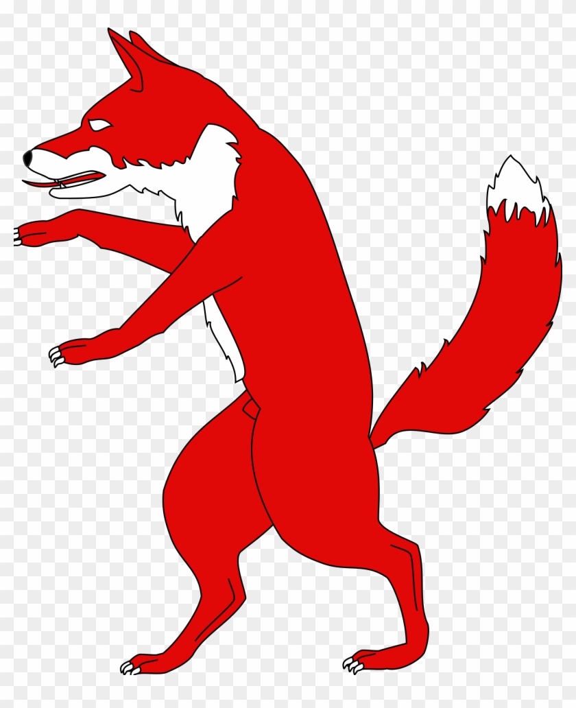 Red Fox Clipart 16, - Draw A Fox Standing Up #691828