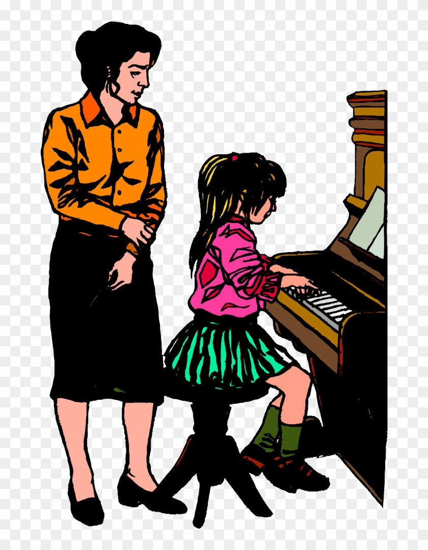 Student The Piano Lesson Teacher Clip Art - Student The Piano Lesson Teacher Clip Art #691969