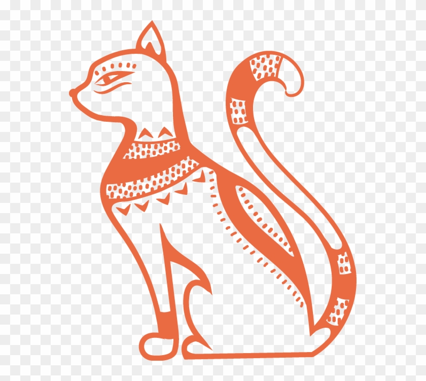 Cat Ancient Egypt Bastet Deity Illustration - Png แมว ลาย เส้น #691885