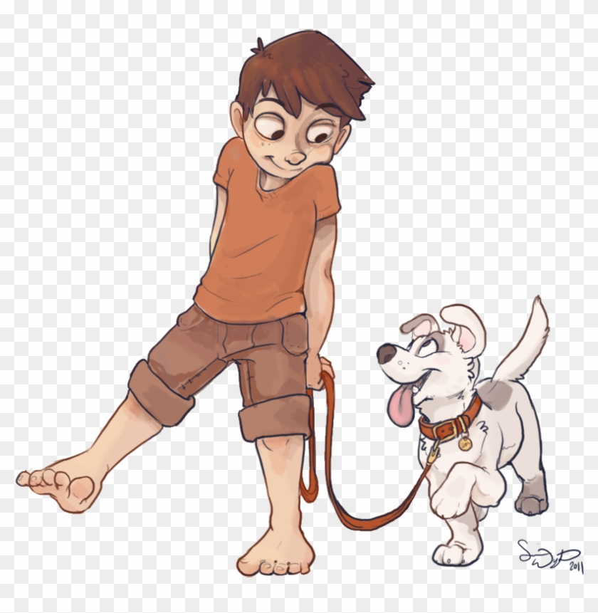 Walk The Dog By Colonel-strawberry - Dog Character Jumping #691954