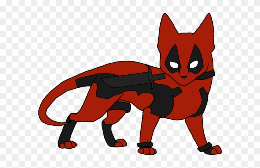 Deadpool Cat By Catsintheclouds - Deadpool Cat #691991