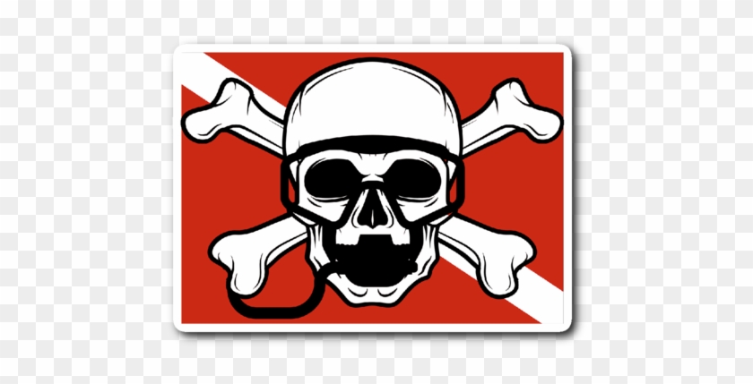 Skull And Crossbones Scuba Diving Flag - Diver Down Flag #692464