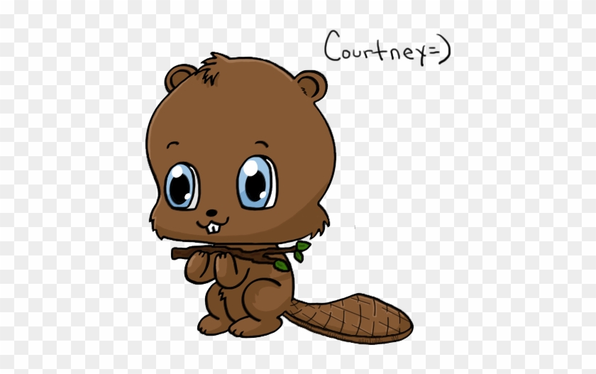 Beaver Clipart Adorable - Drawing Of A Cute Beaver #692480