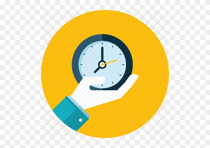 Flat Clock Icon - Time Flat Design Png #692534