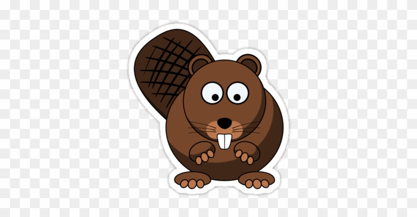 Cartoon Beaver P Sticker - Beaver Cartoon #692620