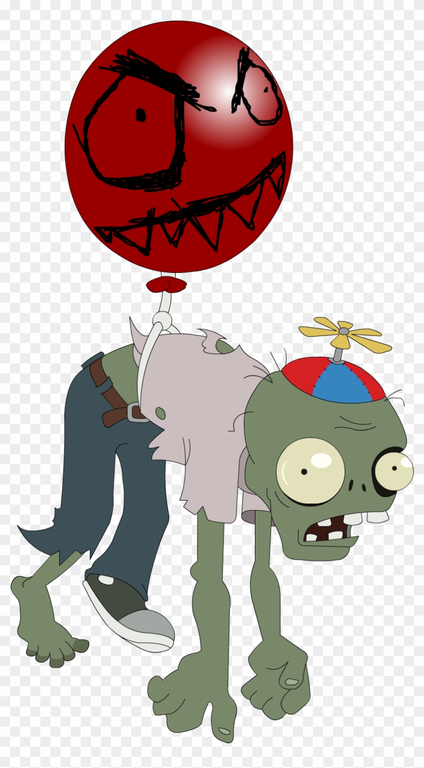 Zombie Clipart Red - Plants Vs Zombies Balloon #692688