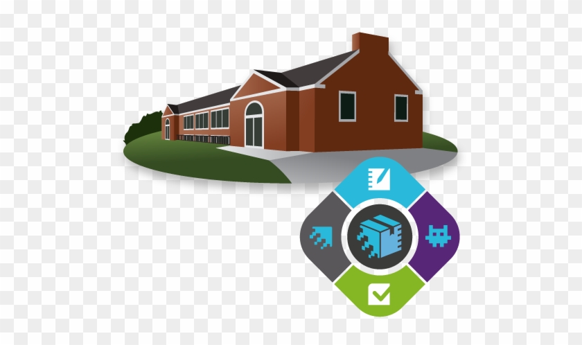 Drawing Of School With Smart Learning Suite Logo - Smart Learning Suite #692915