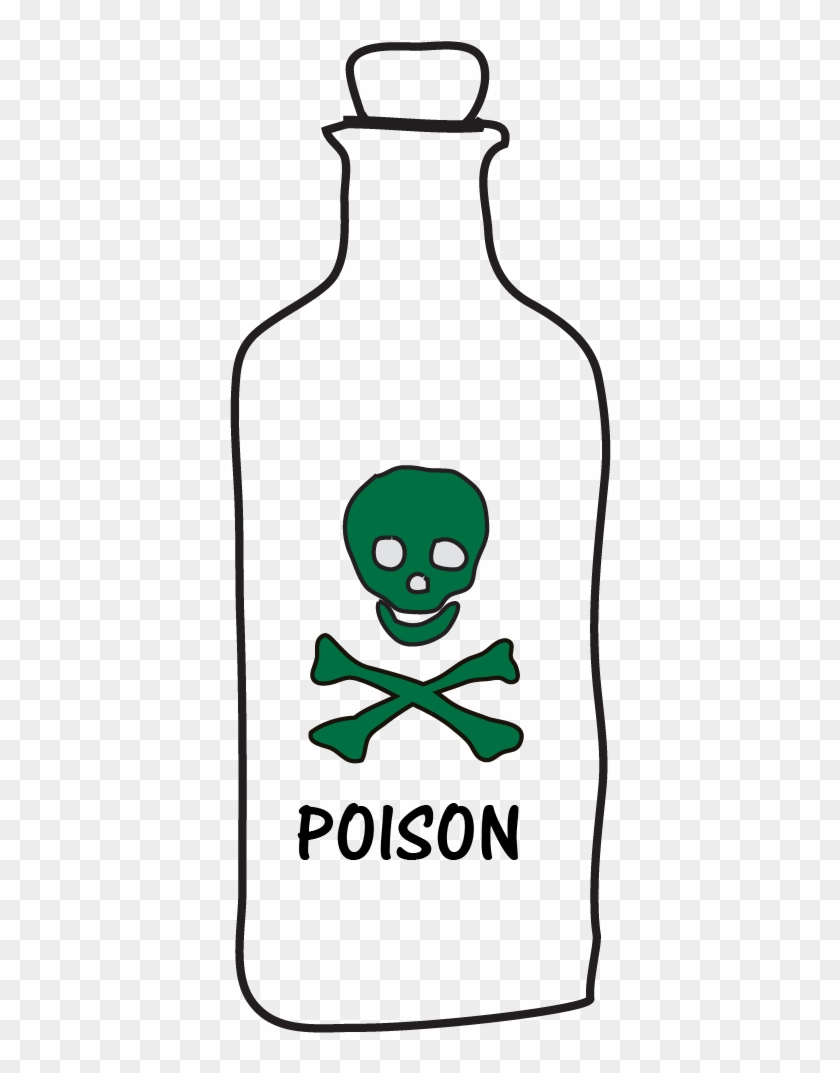 Drawing Of Bottle Labeled Poison - Career In Piracy Rectangle Sticker #693120