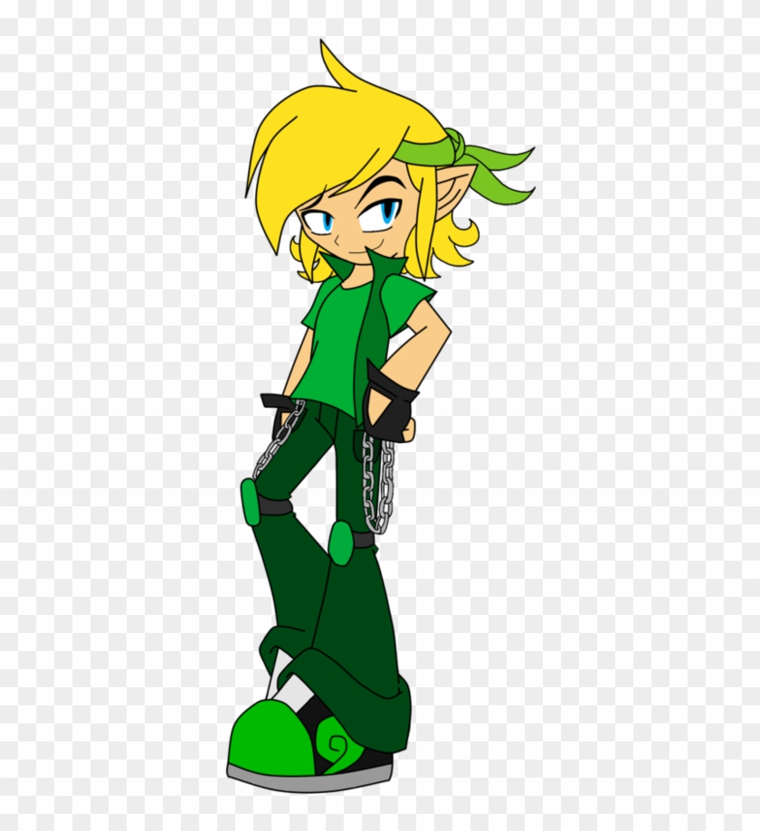 Skater Green Link By Redfirestar - Cartoon #693292