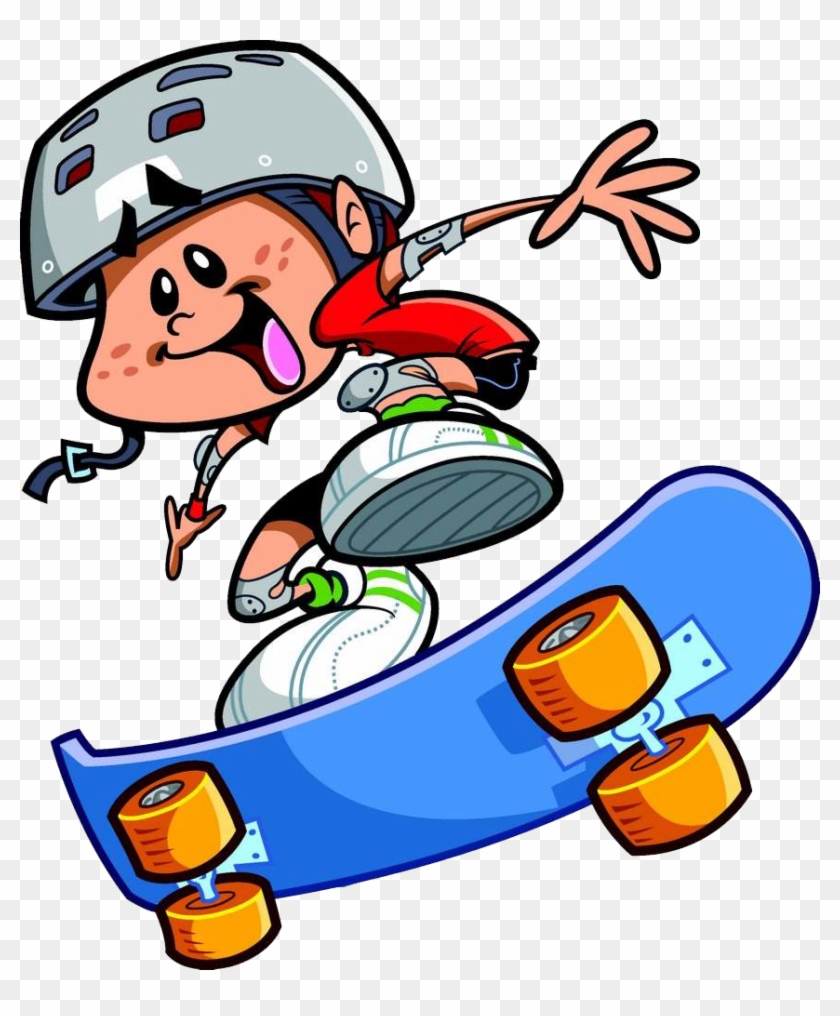 Skateboarding Cartoon Clip Art - Skateboarding Cartoon Clip Art #693366