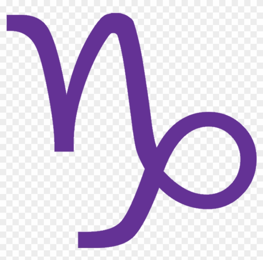 Astrology Sign Tattoos Clip Art Library - Purple Capricorn Symbol #693383