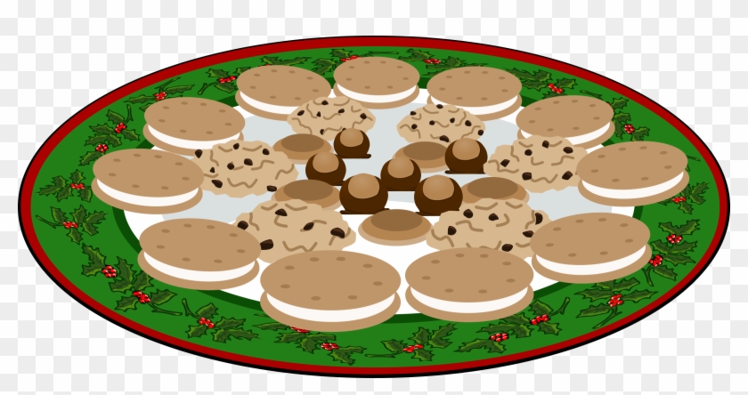 Plate Of Christmas Cookies Clip Art - Plate Of Cookies Clipart Png #693540