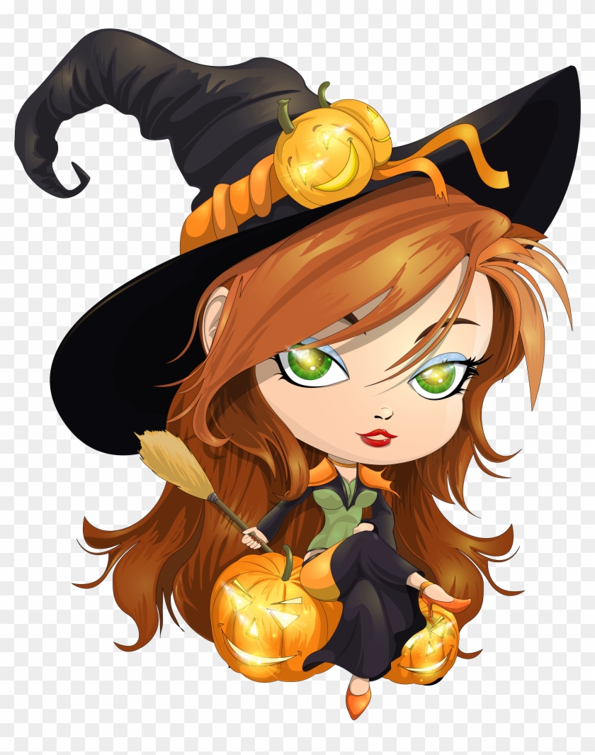 Halloween Ghosts - Cute Witch Clipart #693592