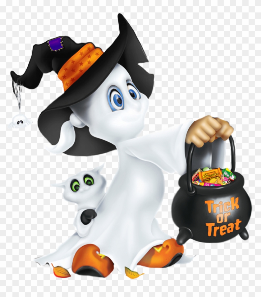 Cute Halloween Ghost Clipart - Cute Halloween Ghost Png #693594