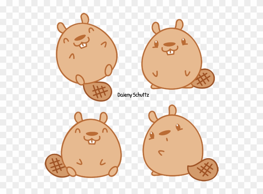 Little Beaver By Daieny On Deviantart - Beaver Drawing Kawaii #693831