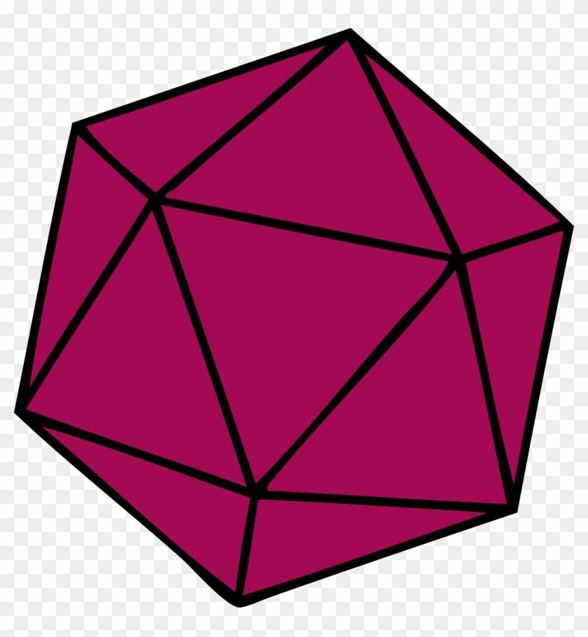Icosahedron Dice Clipart - D20 Funny #693958