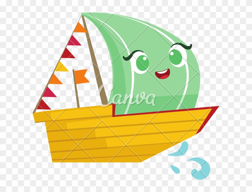 Regatta Sailing Boat Cartoon - Cute Boat Cartoon #694189