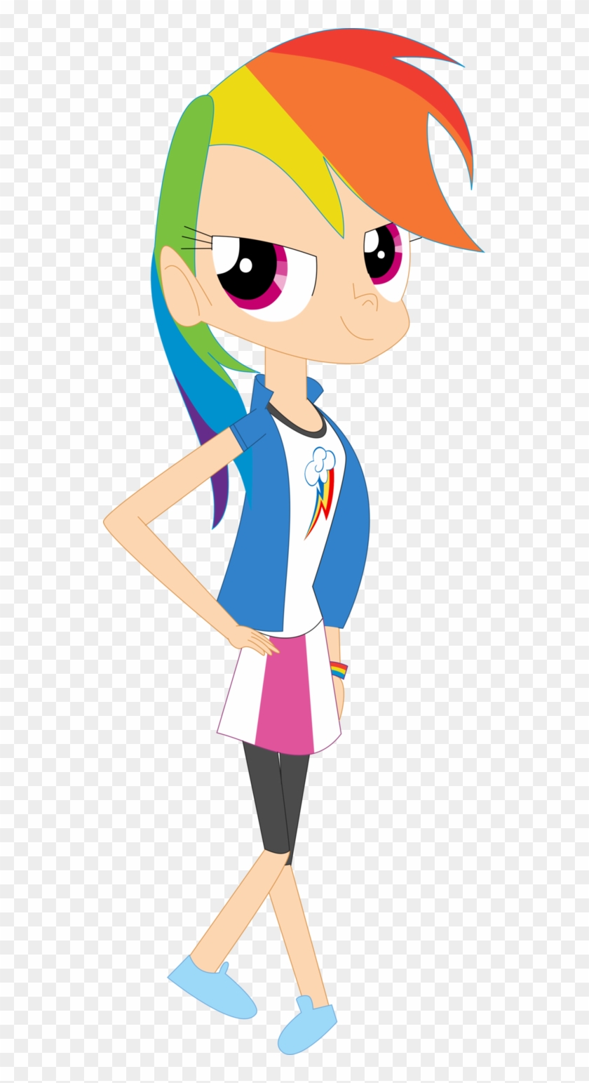 Rainbow Dash With Equestria Girl Dress By Michaelsety - Cartoon #694212