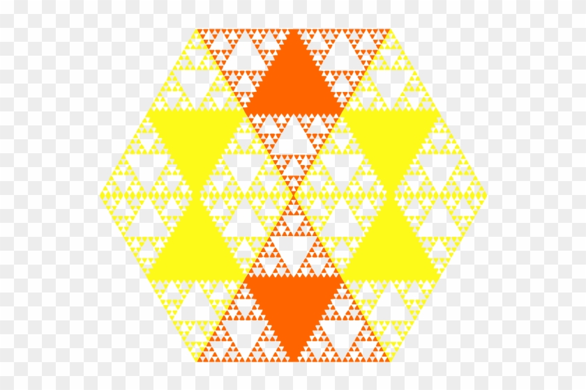 Serpinski Hexagon 555px - Geometria Factal Png #694294