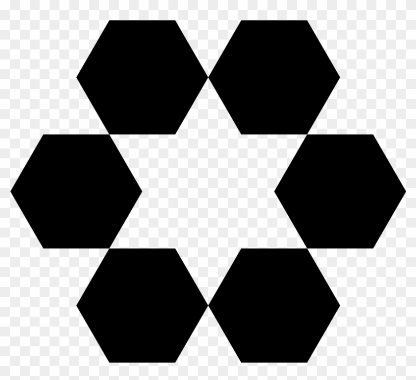 Hexagons Clip Art - Black & White Infant Visual Stimulation Card #694307